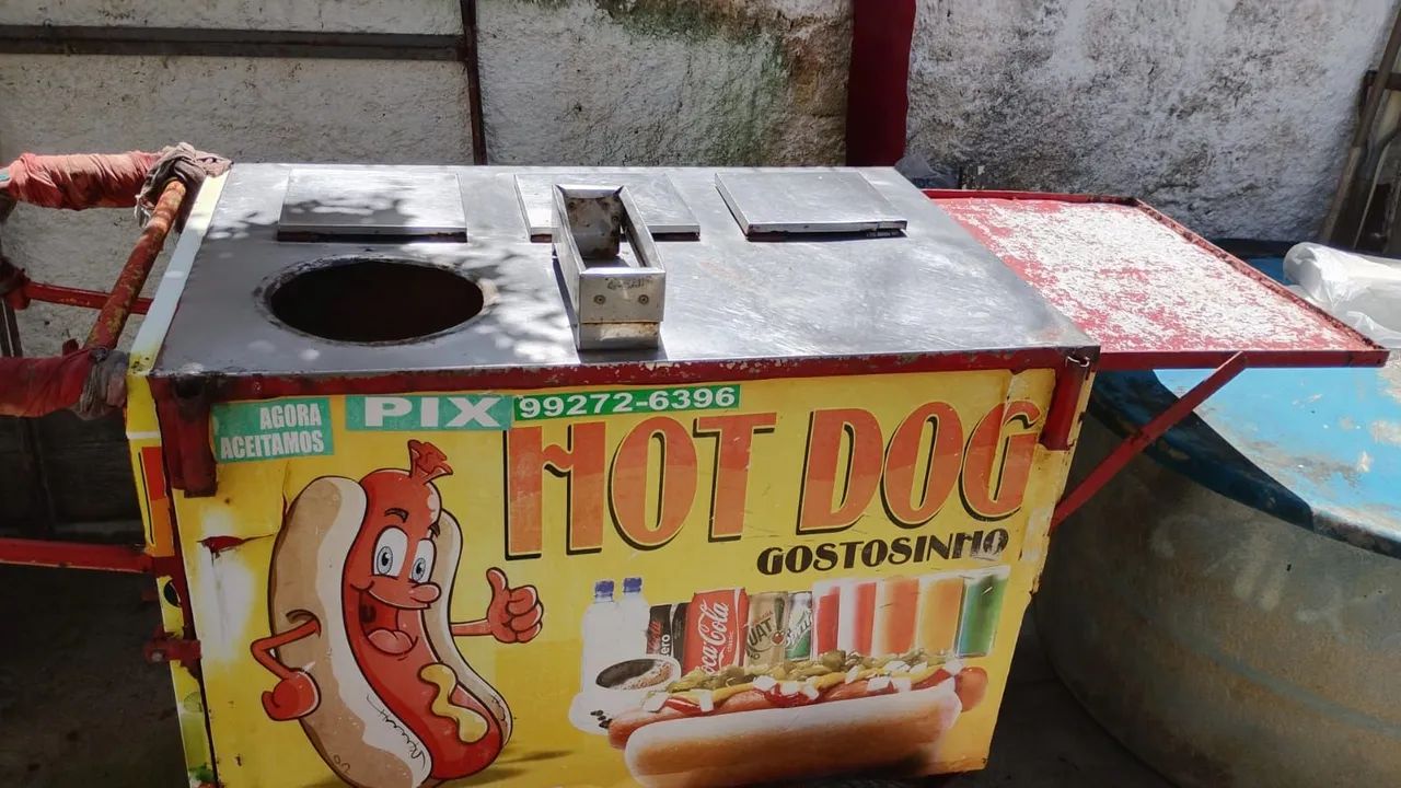 Carroça de Cachorro-quente em material resistente à corrosão  - Foto 2