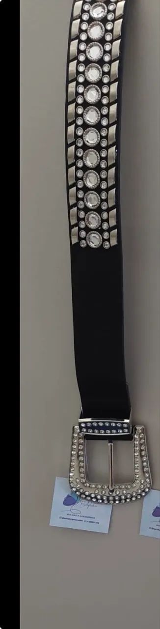 Cinto com brilho preto