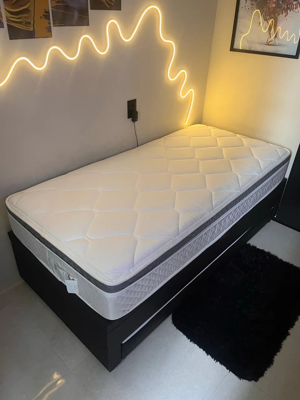 Cama solteirão + baú (Colchão e baú) - Foto 4