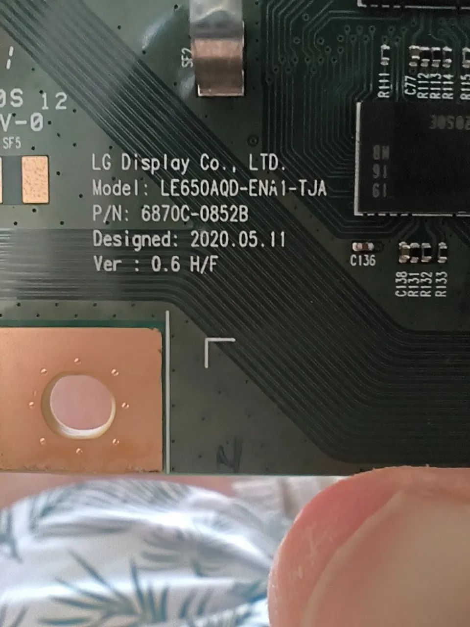 placa T-CON (Timing Controller)  da LG OLED55C1PSA - Foto 3