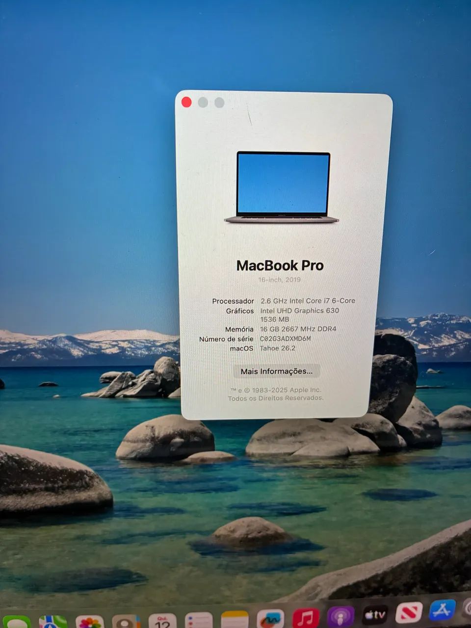 MacBook Pro i7 6-Core 512Gb 16 polegadas 2019 - Foto 3