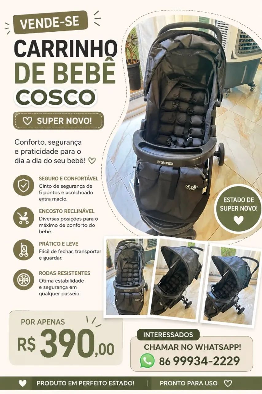 carrinho de bebe e bebe conforto - Foto 2