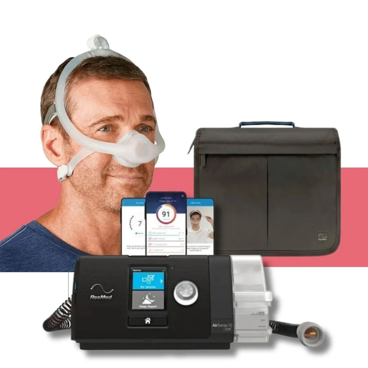 Kit CPAP ResMed Airsense S10 AutoSet + Máscara Nasal Dreamwear Philips - Foto 3