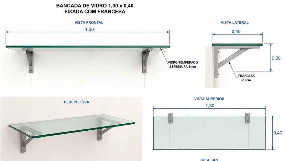 Bancada de vidro  - Foto 2