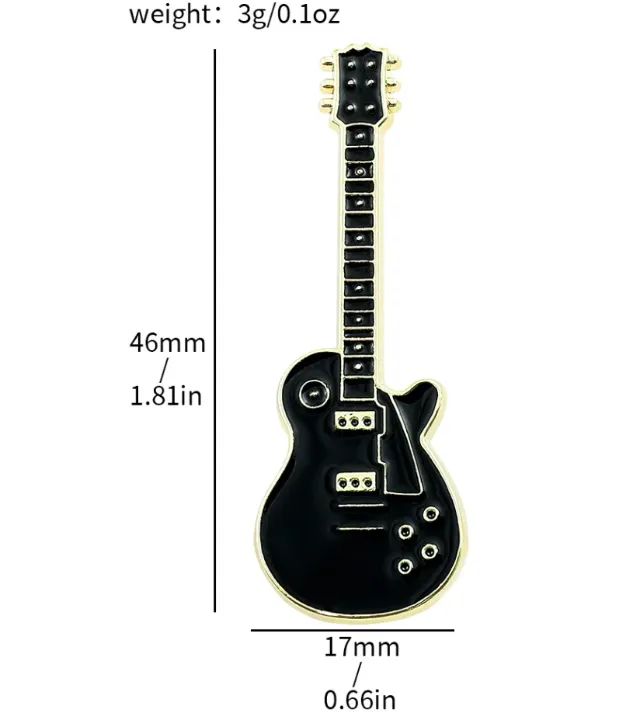 Broche Mini Guitarra Pin Lapela Modelo Les Paul - Foto 5