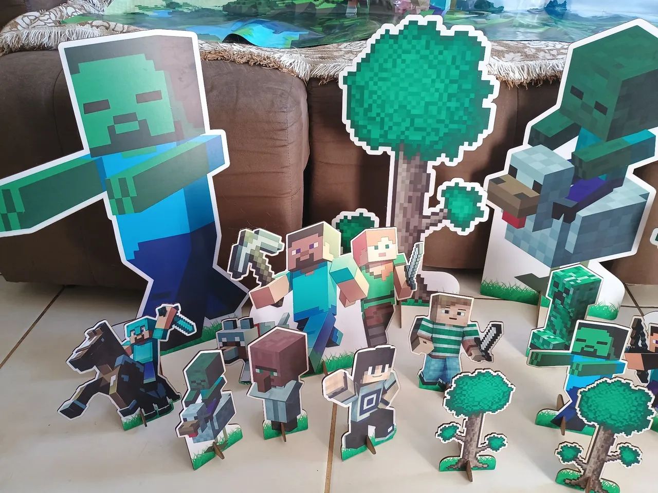 Painel festa Minecraft  - Foto 4