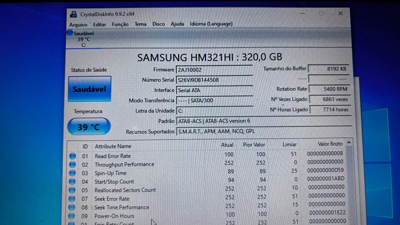 hd da samsung 320 com windows 10 e office 2024 ( excelente estado )  - Foto 4