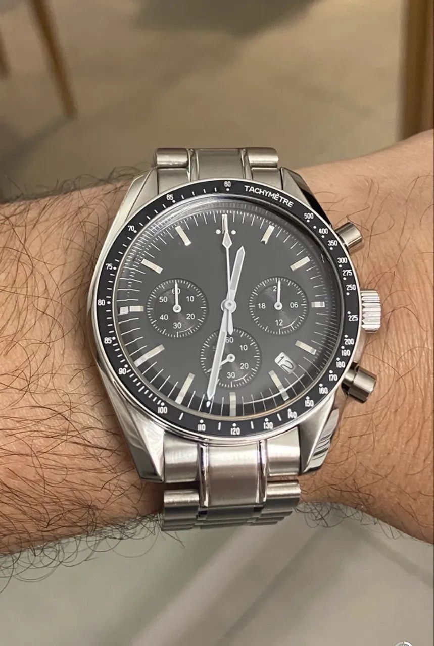 Relógio  Meca Quartzo VK63 (Speedmaster Moonwatch) - Foto 3