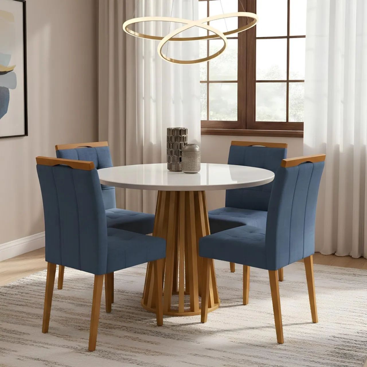 Sala de Jantar com 4 Cadeiras Bélgica tt433