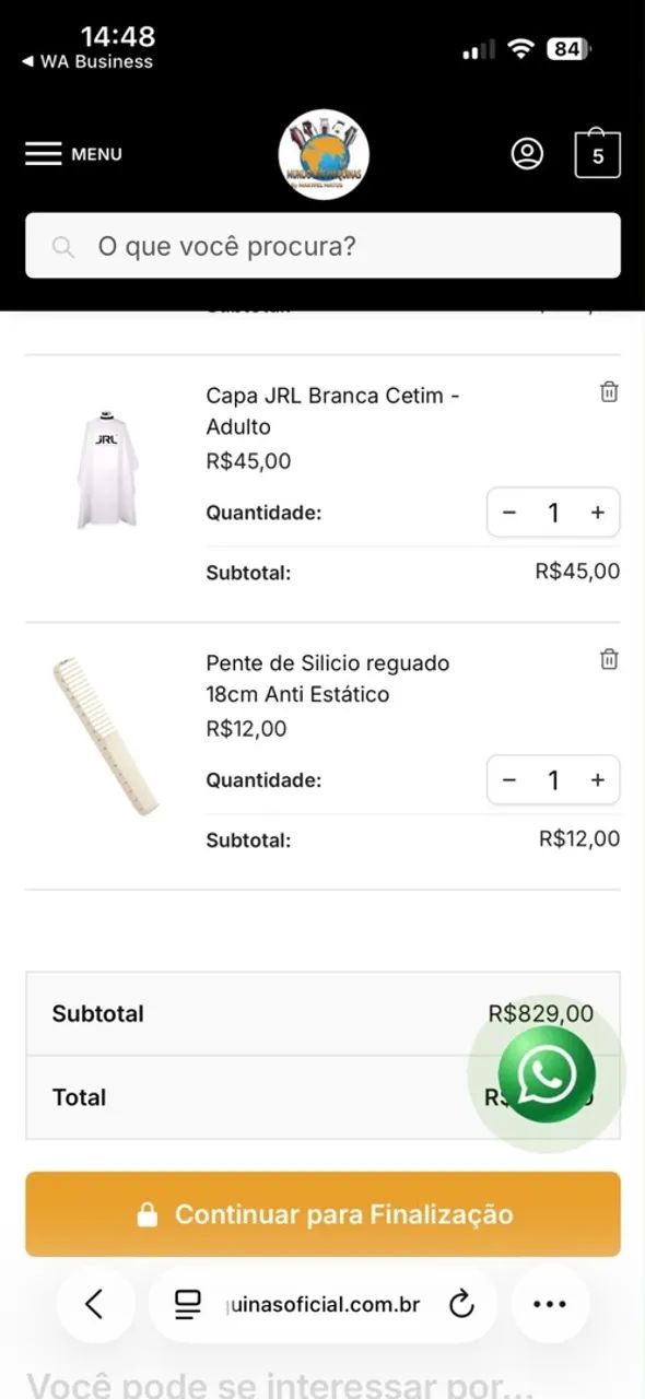 Kit Completo para Barbeiro - Máquina Wmark + Tesouras + Acessórios  - Foto 2