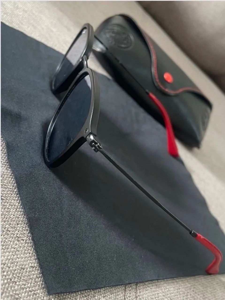 Óculos de Sol Rayban Ferrari Preto - Foto 5