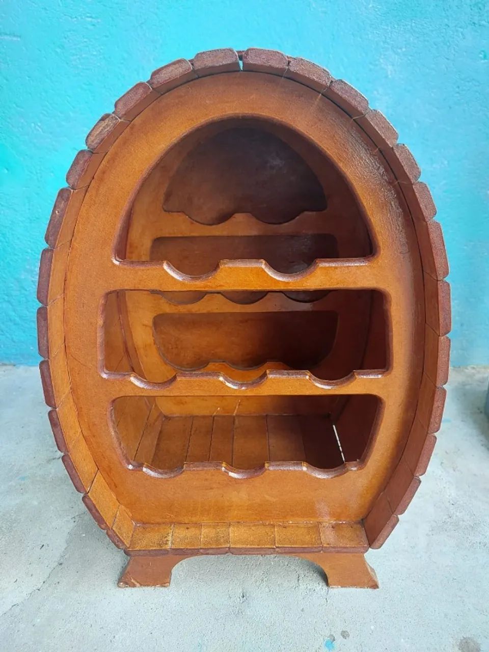 Adega de madeira rustica - 8 garrafas  - Foto 2