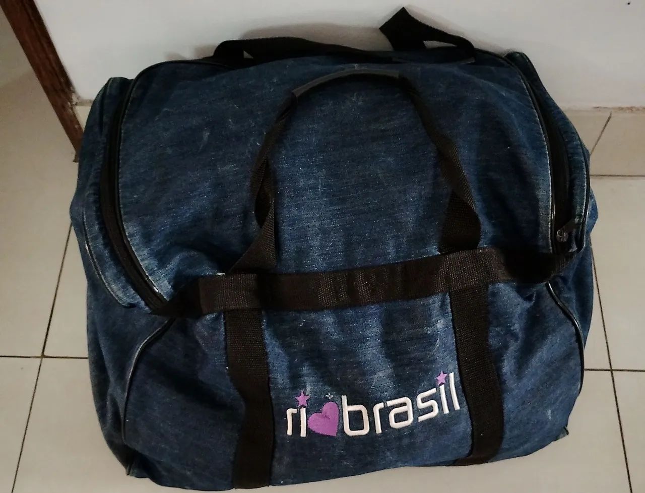 Bolsa mala de viagem jeans  - Foto 2