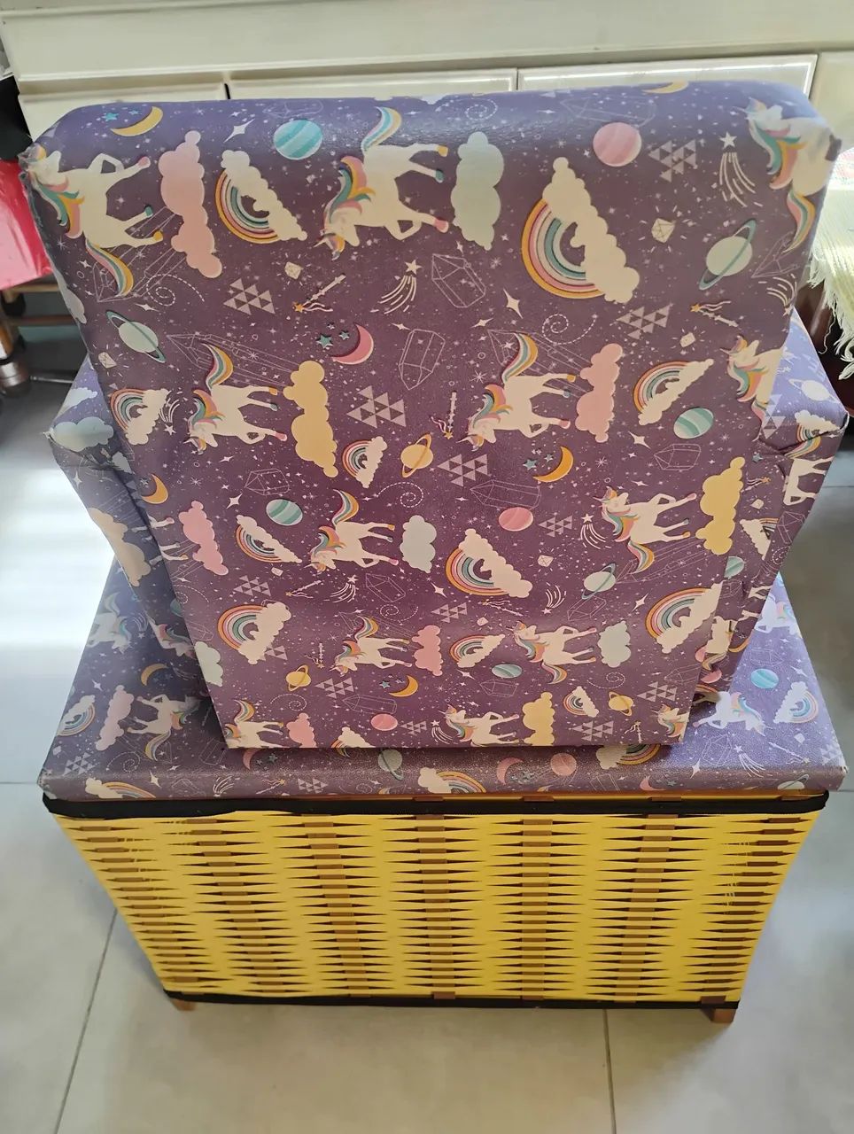 Conjunto cesto para brinquedo com a poltrona - Foto 5