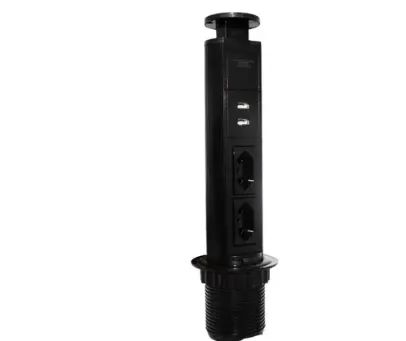 Torre De Tomada Retrátil Embutir Multiplug 2 Tomadas + 2 Usb - Foto 3