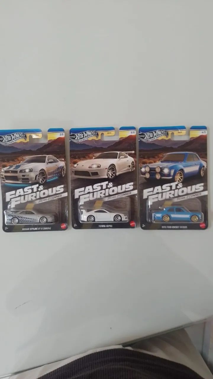 Hot Wheels Set c/ 3 - Skyline, Supra e Escort - Brian O Conner - Foto 3