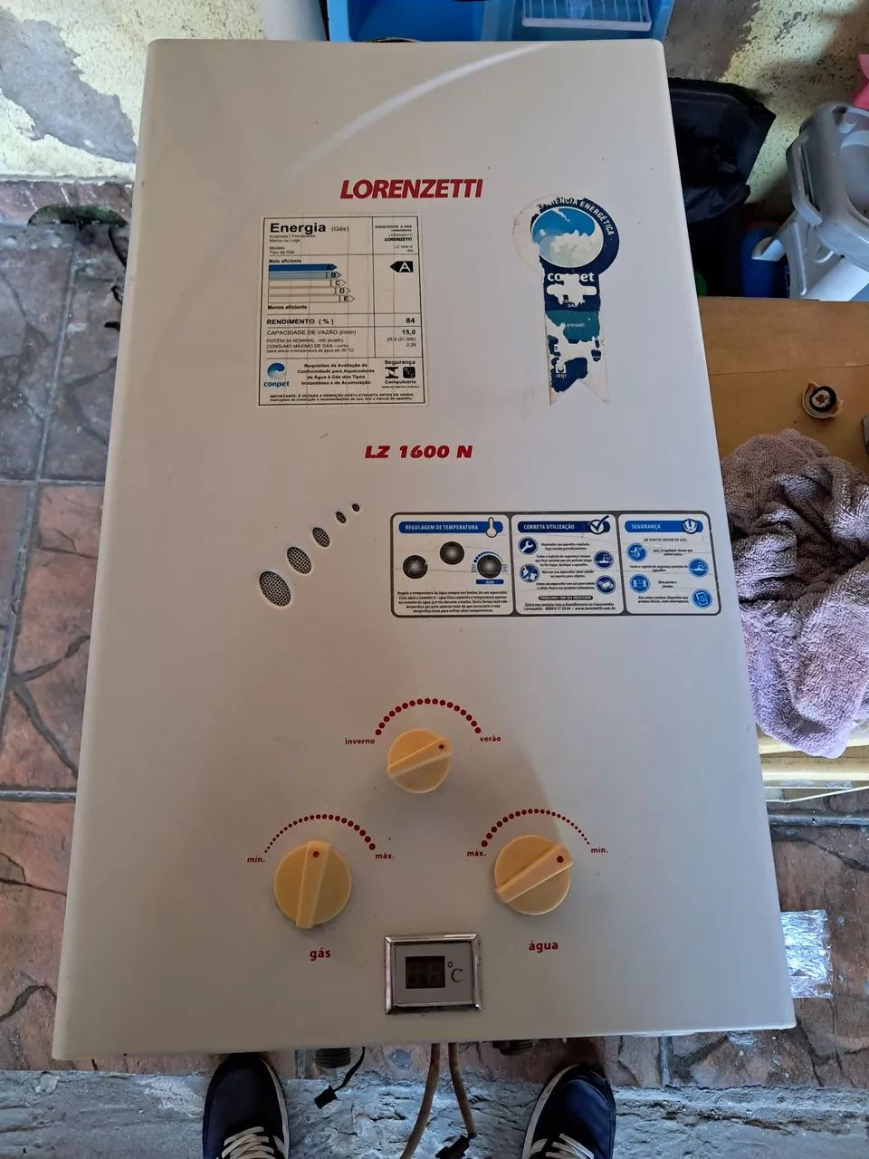 Aquecedor de Água a Gás Lorenzetti LZ 1600N USADO ( PRA SAIR HOJE FAÇ0 350,00))))