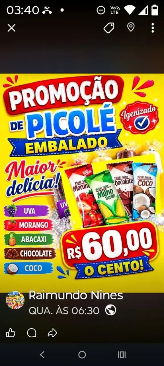 Picolé da massa