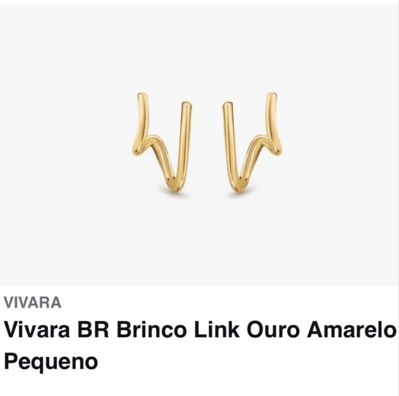 Brinco em ouro 18k coleção link vivara 