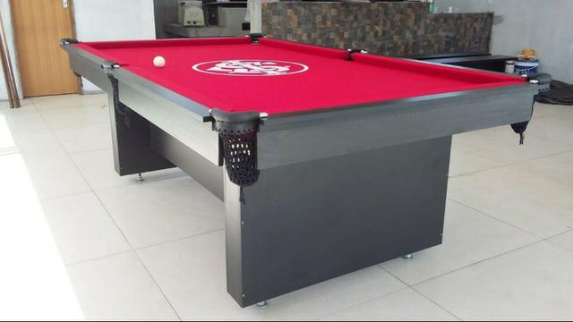 Mesa de Bilhar Dois Pés Preta Personalizada Inter Modelo CHI2678 - Foto 6