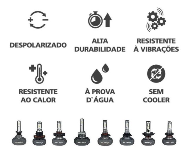Par Lâmpadas Ultraled Shocklight Titanium H3 10.000 Lúmens - Foto 4