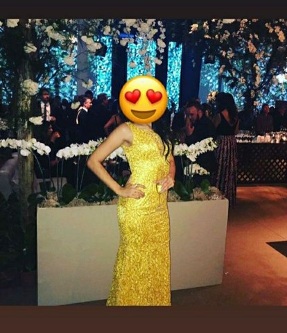 Vestido amarelo Madrinha 