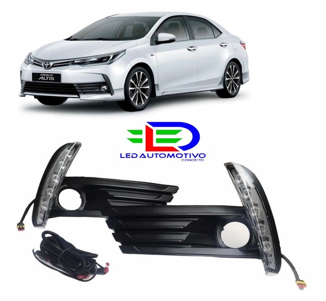 Moldura DRL Led para Neblina Corolla 2018