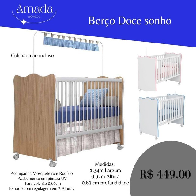 Cômoda Doce sonho infantil , Entrega  em 3 dias  - Foto 5