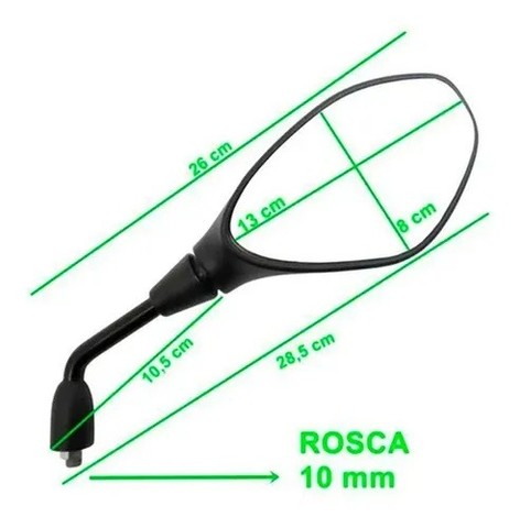Retrovisor Bmw Gs 650 F800  Fixo Rosca Honda Par - Foto 6