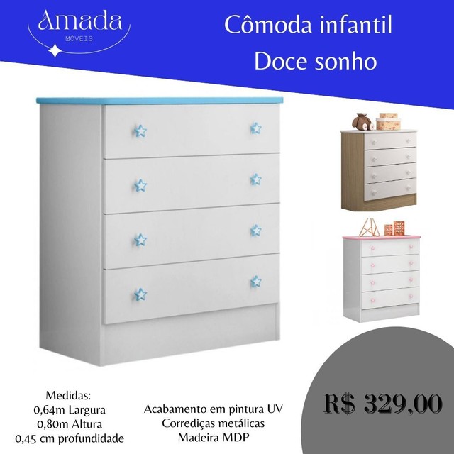 Cômoda Doce sonho infantil , Entrega  em 3 dias  - Foto 3