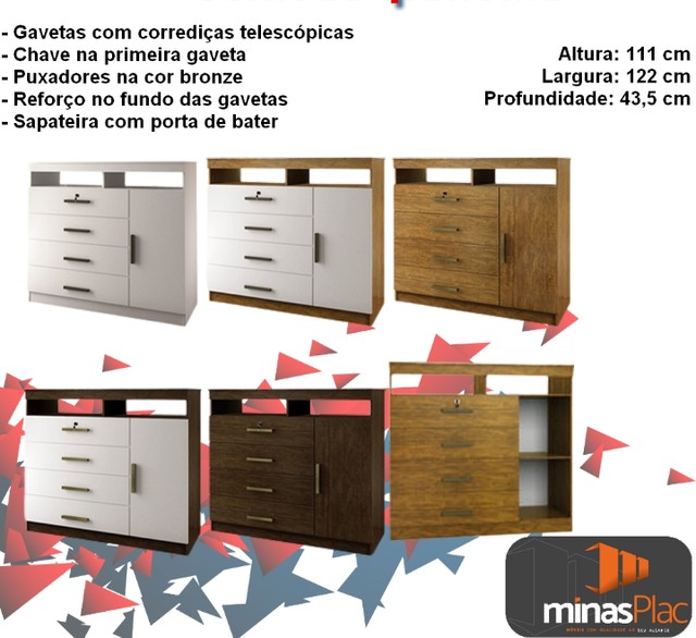 Quarto Comoda com sapateira 