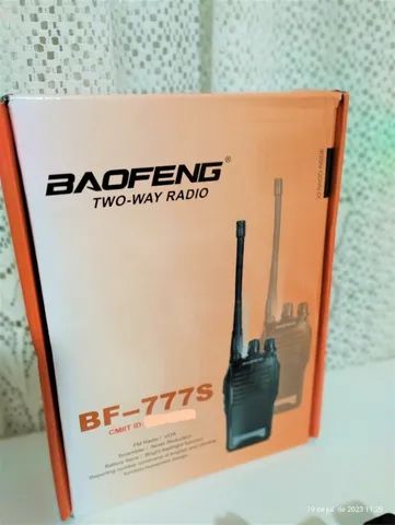 Kit 2 Rádios Comunicador Baofeng 777s com 16 Canais(Produto Novo, kit completo)