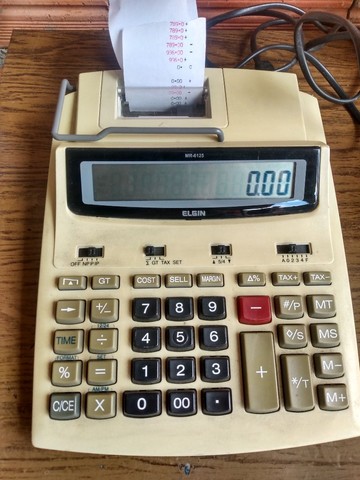 Calculadora eletrônica Elgin com impressão 