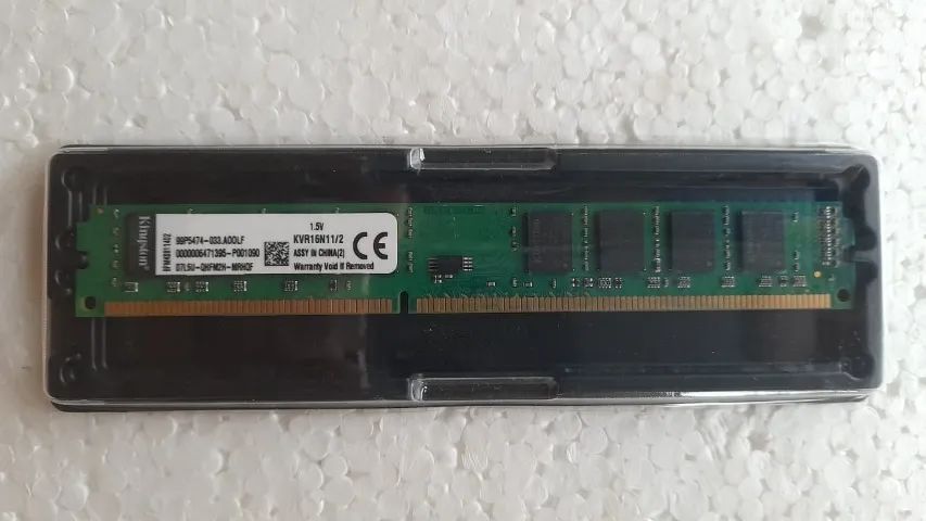 Memória Ddr3 2Gb 1600Mhz Kingston Modelo Slim Semi-Nova