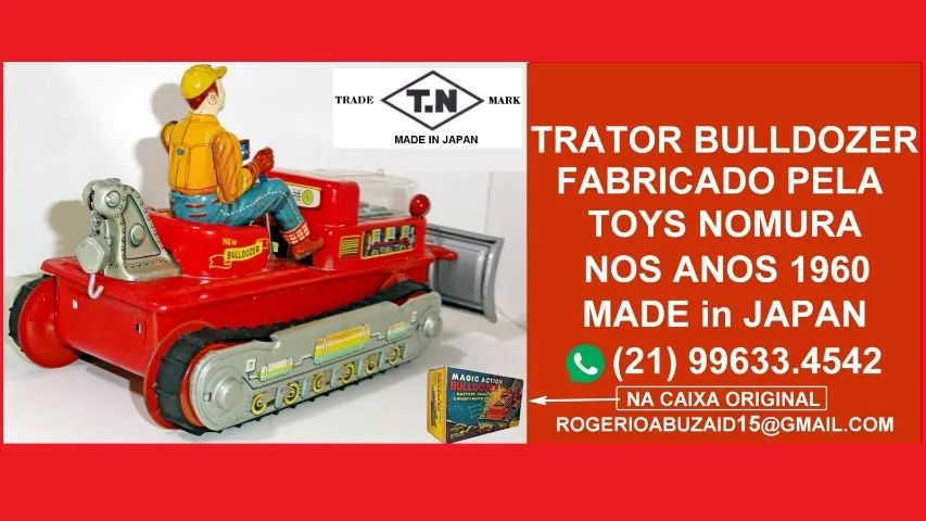   Trator da Nomura Toys   Trator da Nomura Toys japonesa.Raridade.Fabricado nos anos 1960  - Foto 5