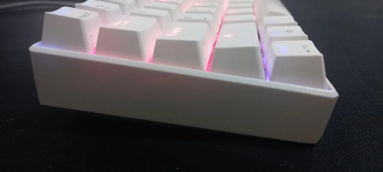 Teclado mecanico motospeed Ck61 essencial branco switch blue Rgb 60% - Foto 5
