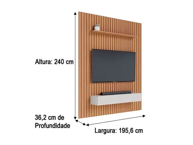 Painel Ripado com Nicho Modern a65 - Foto 4