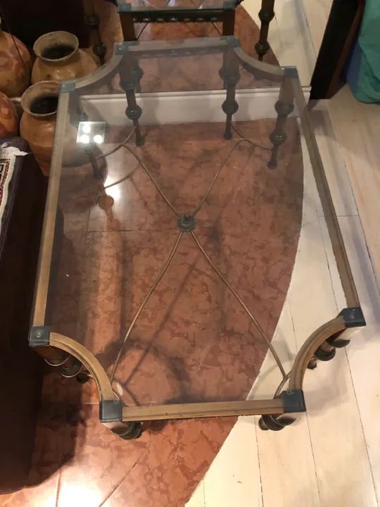 Iron table with glass top64573992272385120