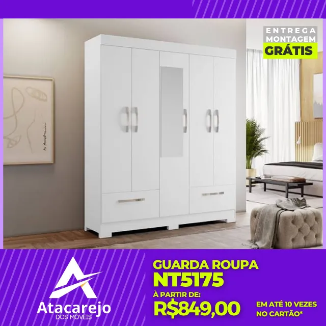 Guarda Roupa Solteiro Entrega e Monta Grátis