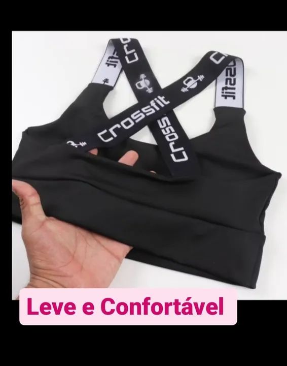 TOP Crossfit Preto Tamanho Único Academia Treino  Novo Musculação Funcional Corrida Pedal - Foto 4