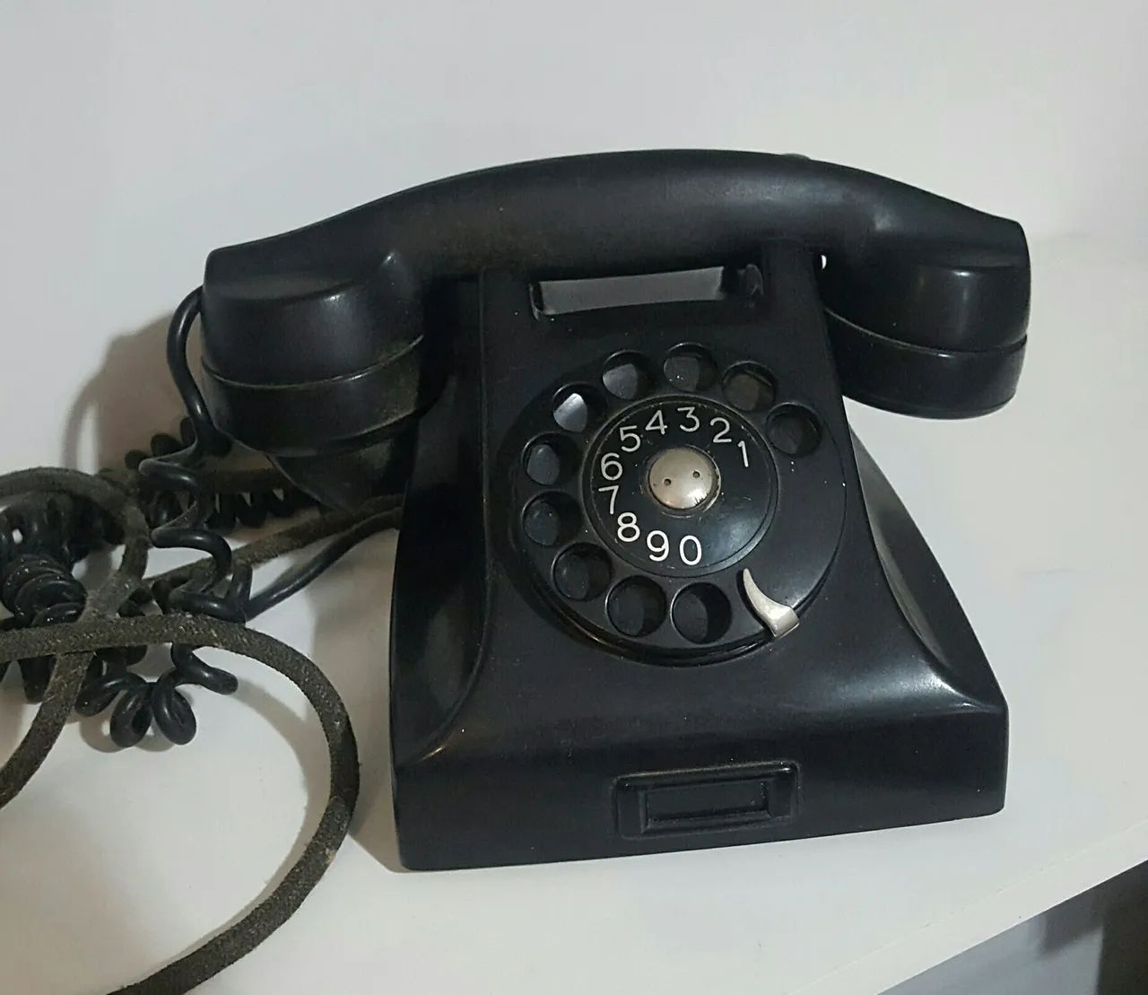 Vintage black rotary phone with original cord wire 3kg64276690970625121