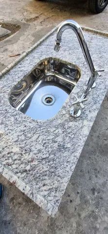 Pia cozinha completa com torneira  - Foto 5