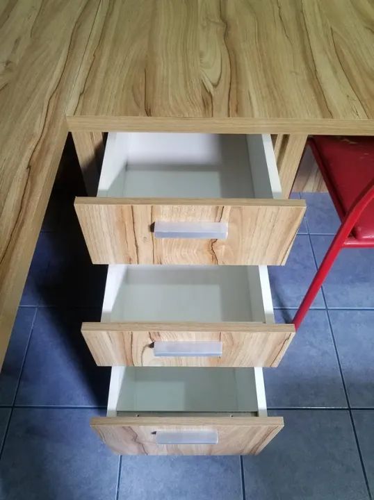 2 Mesas De Escritório Escrivaninha Mesa Diretor Bancada Em L - Foto 4