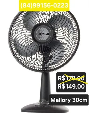PROMOÇÃO VENTILADOR MALLORY 30CM NOVO LACRADO R$149.00 AVISTA. 