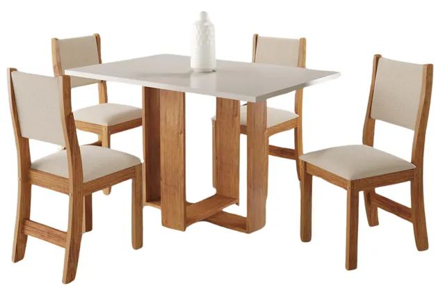 Mesa  Magic com 4 cadeiras em MDF 1,20x80 - Foto 3