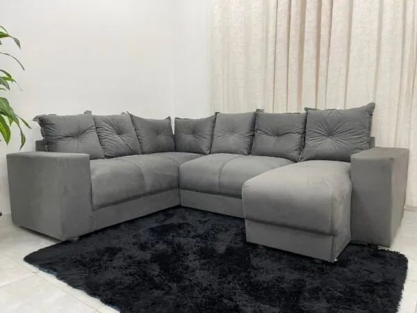 Conjunto de sofá de canto 2 x 3 lugares com Chaise REF 5070 - Receba Hoje - Maio23
