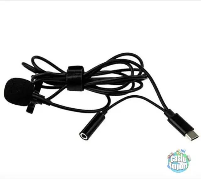 Microfone Condensador De Lapela Conector Tipo C youtubers - Foto 3