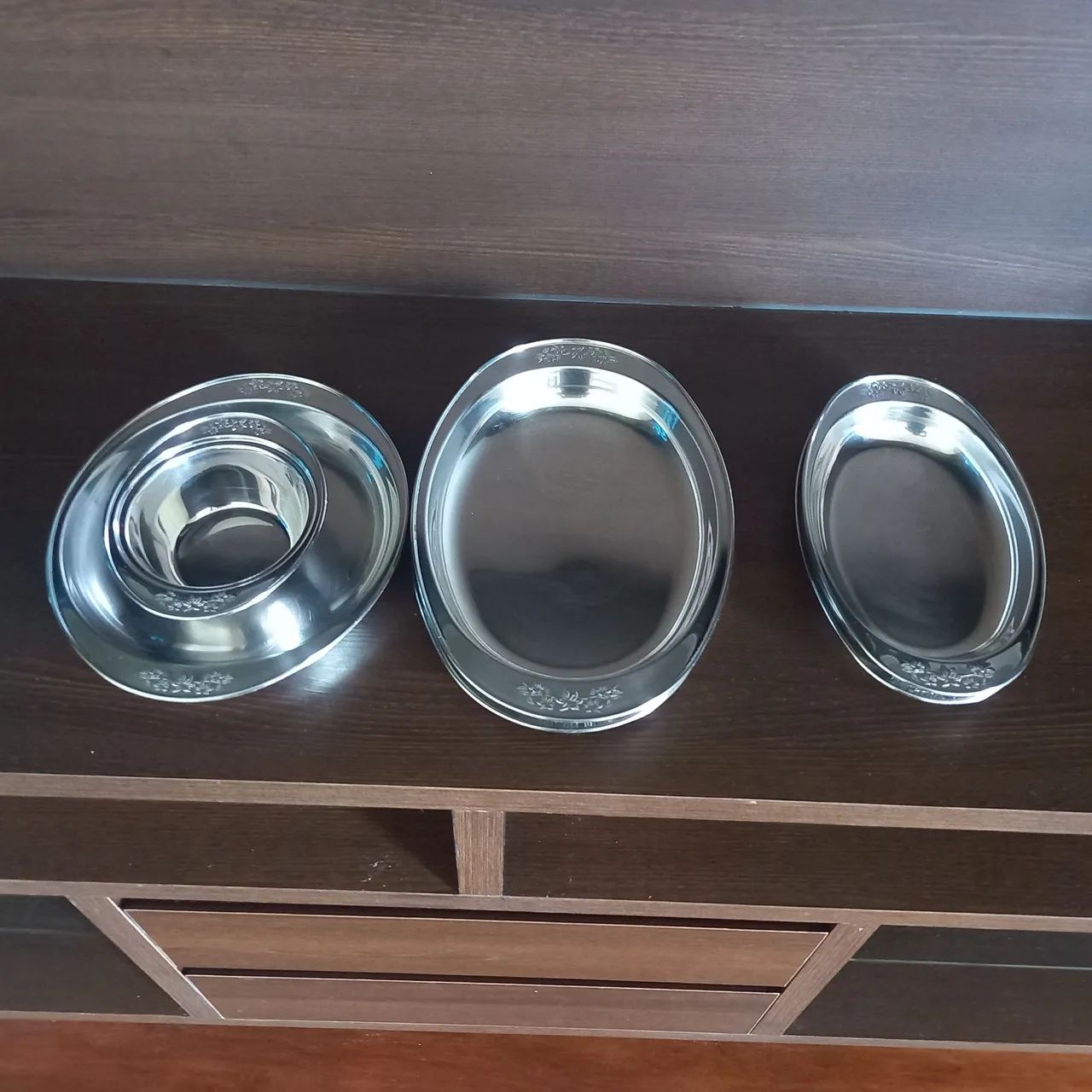 Cj travessas Inox 6 pçs