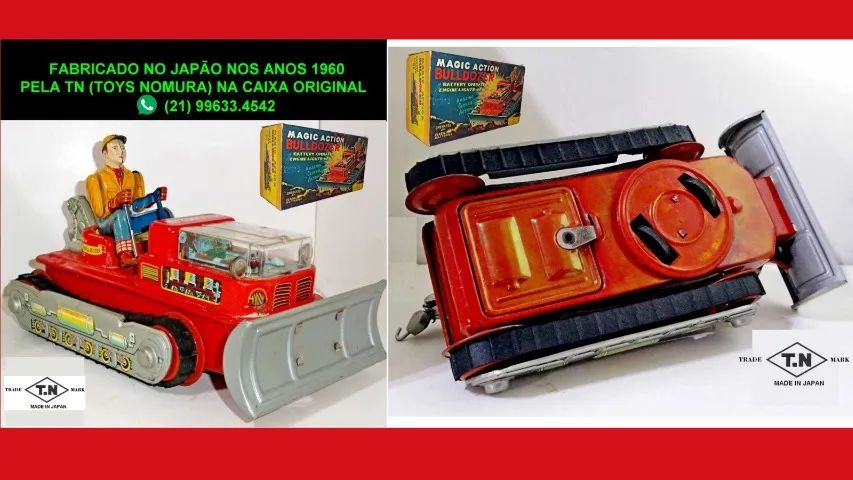   Trator da Nomura Toys   Trator da Nomura Toys japonesa.Raridade.Fabricado nos anos 1960  - Foto 2