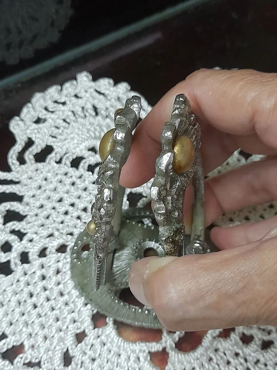 Porta guardanapo  Vintage com Detalhes Florais e Pérola - Foto 6